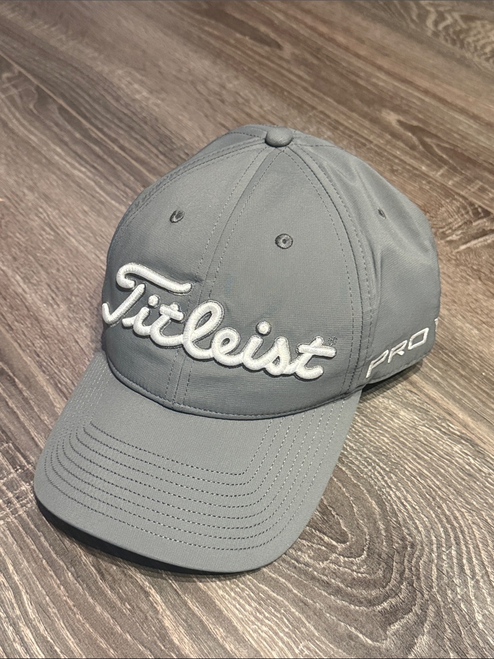 Titleist Gray Embroidered Pro Golf Cap